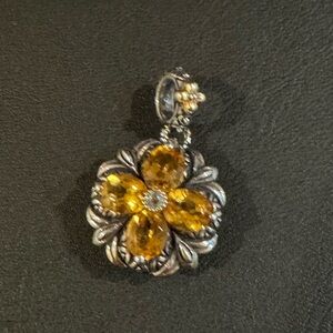 Barbara Bixby Sterling Silver & 18k Citrine Flower Charm